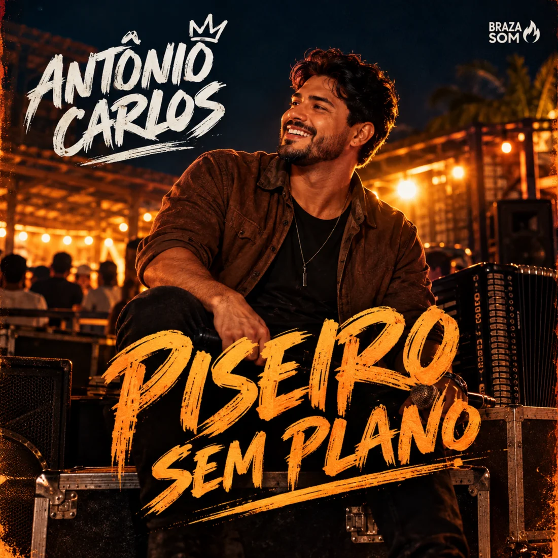 Capa oficial do álbum Piseiro Sem Plano de Antônio Carlos